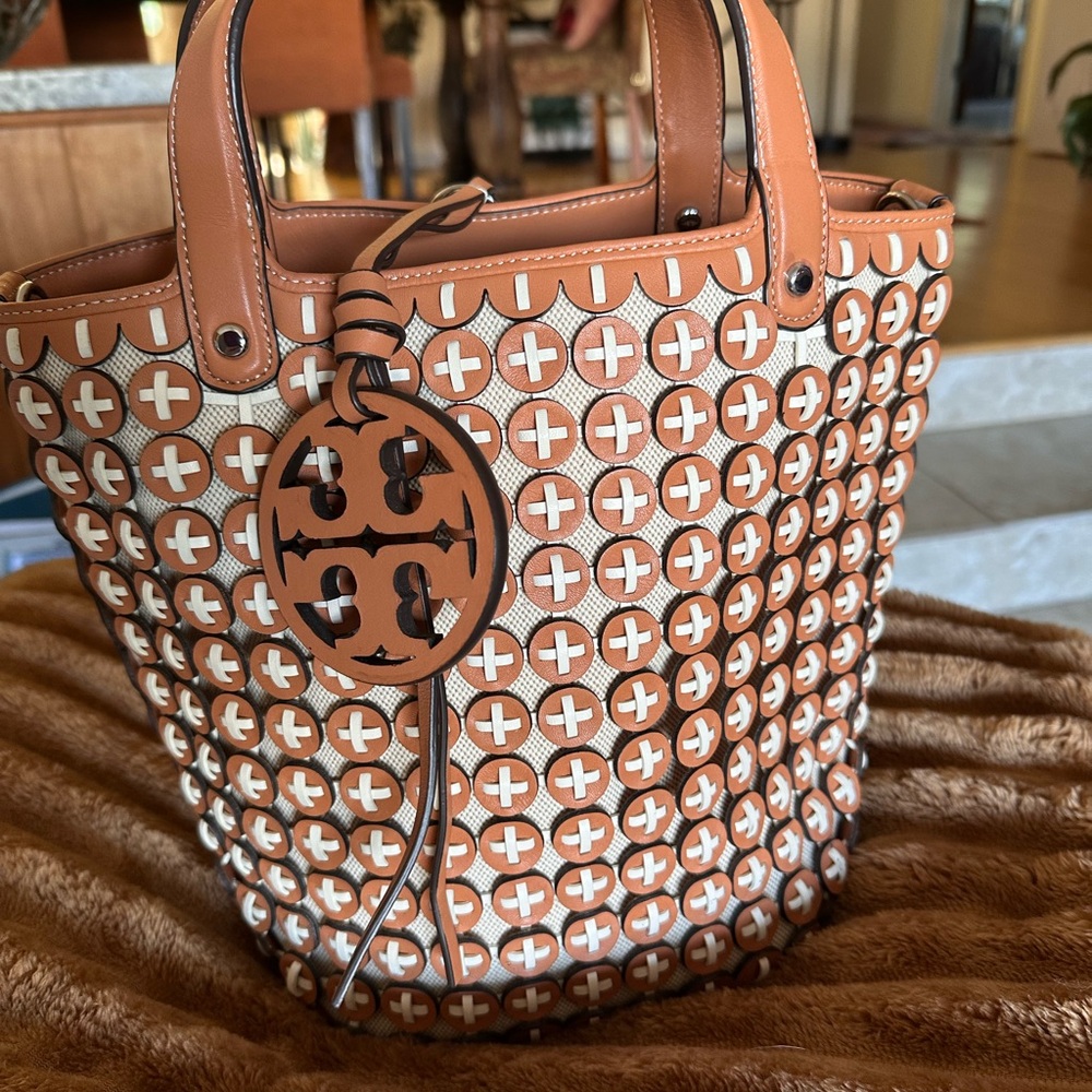 Tory Burch Brown and White Women's Bag - never used